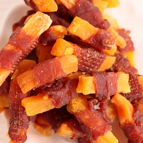Duck Wrapped Sweet Potato Dog Treats, Natural High-Protein Chicken Chews for Small, Medium & Large Dogs, Grain-Friendly Easy-to-Digest Healthy Training Snacks
