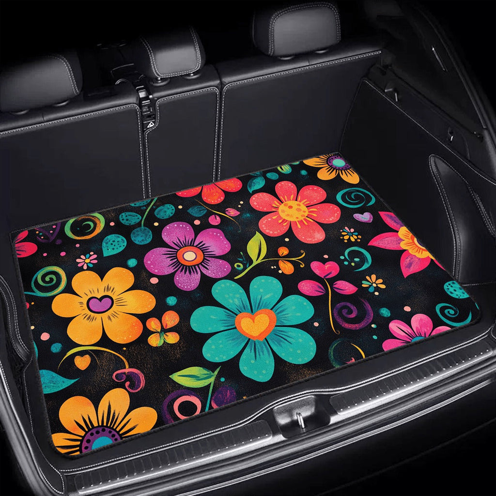 Car Trunk Mat Cargo Liner – Non-Slip Waterproof Floor Mat with Unique Patterns, Durable Vehicle Interior Protector from Dirt, Spills & Scratches, Universal Fit