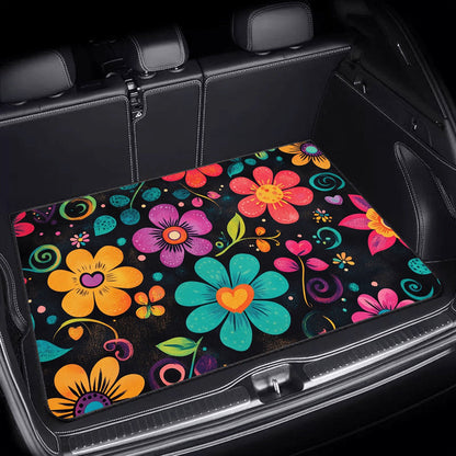 Car Trunk Mat Cargo Liner – Non-Slip Waterproof Floor Mat with Unique Patterns, Durable Vehicle Interior Protector from Dirt, Spills & Scratches, Universal Fit