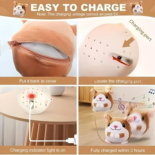 USB Rechargeable Bouncing Dog Toy – Motion Sensor Electronic Ball with Pig Sound & Voice Recording, Washable Interactive Fetch Toy for Small Dogs & Puppies