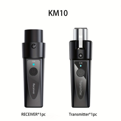 XLR Wireless Microphone System 2.4GHz – Rechargeable Plug & Play Wireless Mic Adapter with 30M Range, Low Latency, USB-C Charging for Dynamic Mics, Live Broadcasting & Guitar Audio