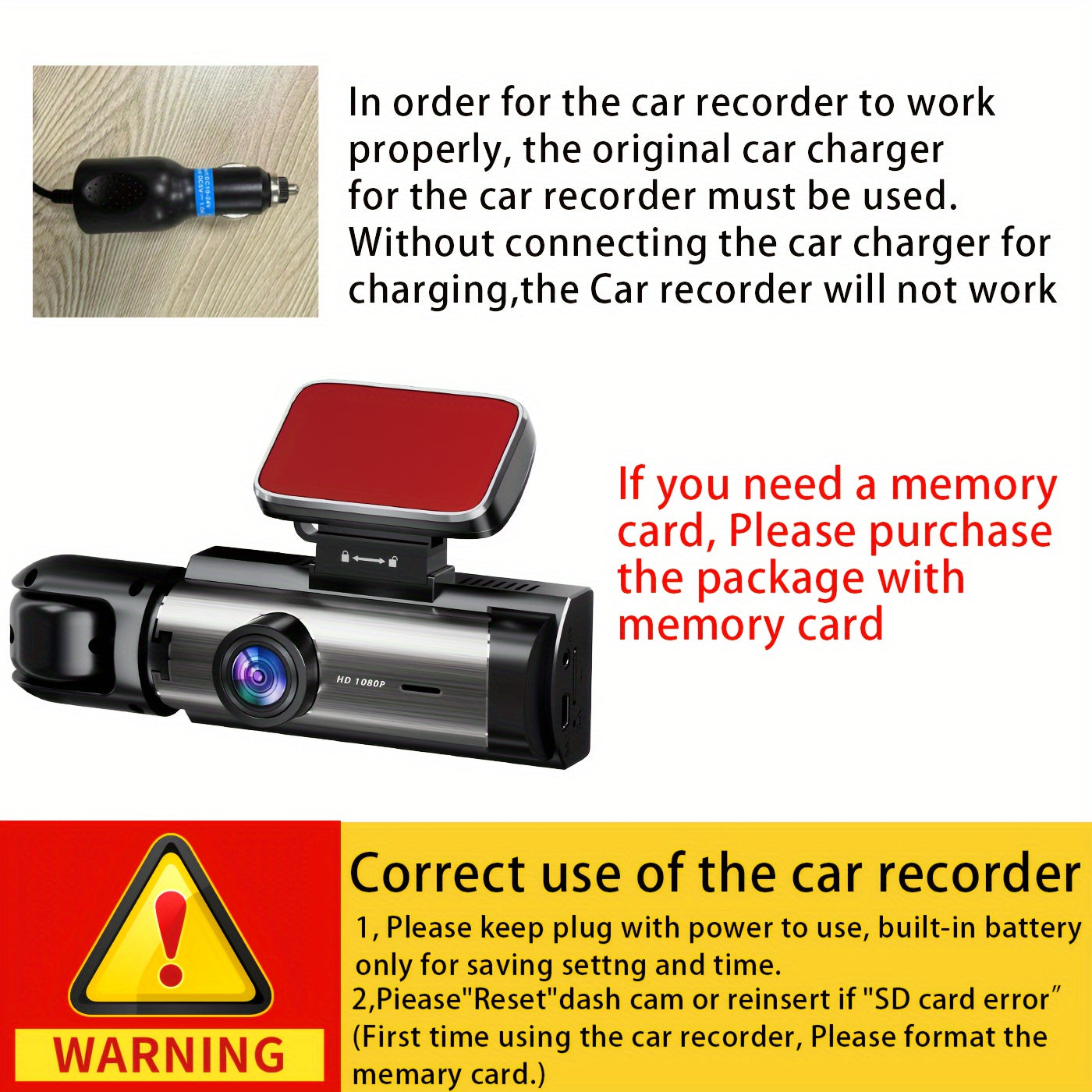 Dash Cam Front & Interior 1080P Front 720P Cabin IR Night Vision Loop Recording Wide Angle Car DVR Camera with 3.16" IPS Screen – Optional 32GB SD Card for Cars Rideshare Uber Lyft