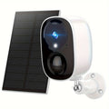 Solar Powered Outdoor Security Camera 2K 3MP – Wireless WiFi CCTV with AI Motion Detection, Color Night Vision, Spotlight, 2-Way Audio, IP66 Waterproof, No Monthly Fee, Cloud & SD Storage, Battery Powered