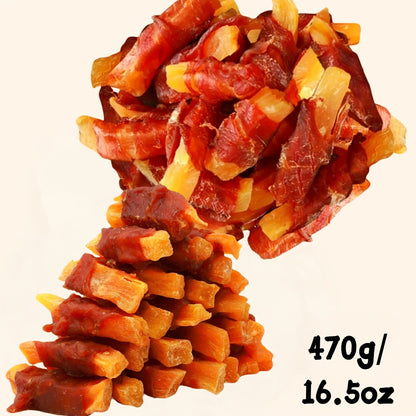 Duck Wrapped Sweet Potato Dog Treats, Natural High-Protein Chicken Chews for Small, Medium & Large Dogs, Grain-Friendly Easy-to-Digest Healthy Training Snacks