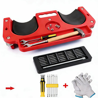 Rolling Knee Creeper Pad with Built-In Tool Tray – ABS High-Impact Frame, Cushioned Kneeling Pad for Mechanics, Carpenters, Flooring & Car Repairs – Multi-Color Automotive Repair Aid & Workshop Gift