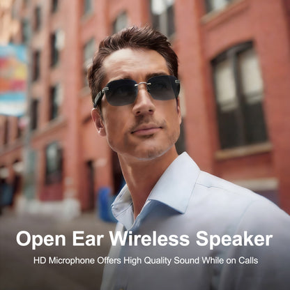 Bluetooth Smart Glasses with Touch Controls & Open Ear Audio – Integrated Microphone, Hands-Free Calls & Music, Polarized Lens, Ideal for Outdoor Sports, Driving & Everyday Wear