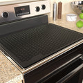 Silicone Electric Stove Top Cover Mat 28"x20" – Heat-Resistant Up to 450°F, Non-Slip Washable Ceramic Glass Cooktop Protector, Extra Large Flat RV Range Cover & Multipurpose Kitchen Mat, Black