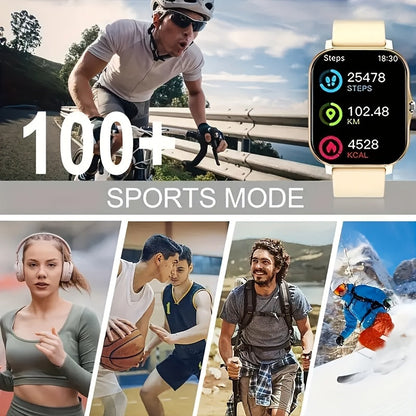 2026 Smartwatch Unisex Wireless Calling Dialing Multiple Sports Modes Heart Rate Message Notification Multi-App Alerts Fitness Tracker Watch for Men Women Compatible iPhone Android