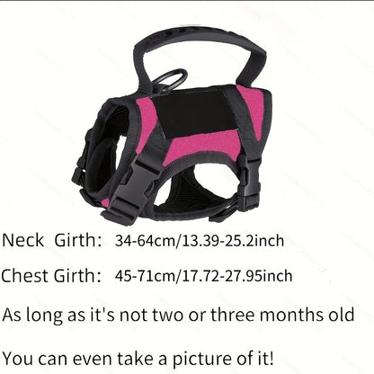 Cat Tactical Vest Harness Adjustable Escape-Proof 600D Oxford Pet Chest Strap Training Clothes for Cats & Small Dogs One Size Fits Most