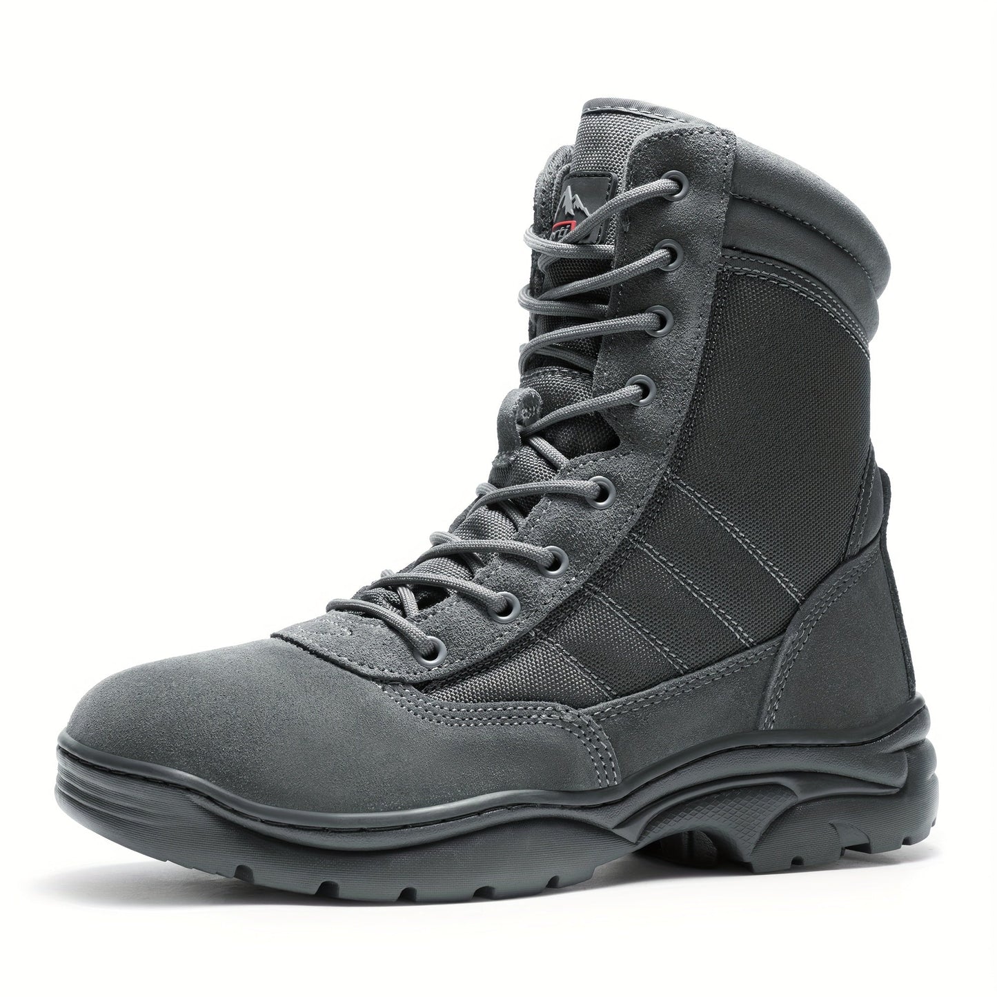 Men's Leather Tactical Combat Boots Side Zipper 9-Inch Non-Slip Lightweight - Hiking Motorcycle Outdoor Boots US 6.5-15