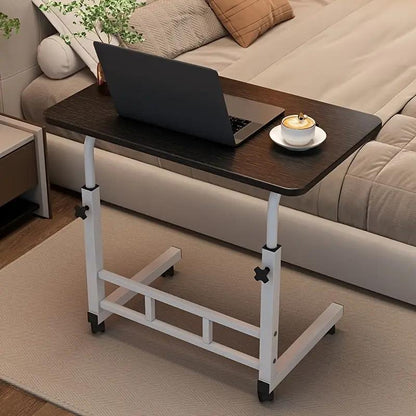 Mobile Lift Table Adjustable Height Rolling Laptop Desk Bedside Sofa Side Table for Bedroom Home Office