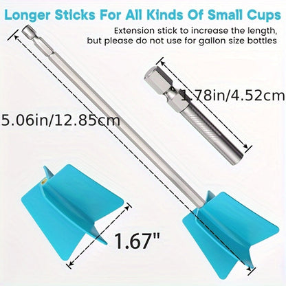 Resin Stirring Paddles 6 Pcs Reusable Epoxy Mixer Drill Attachment Multi-Size DIY Resin Casting Supplies