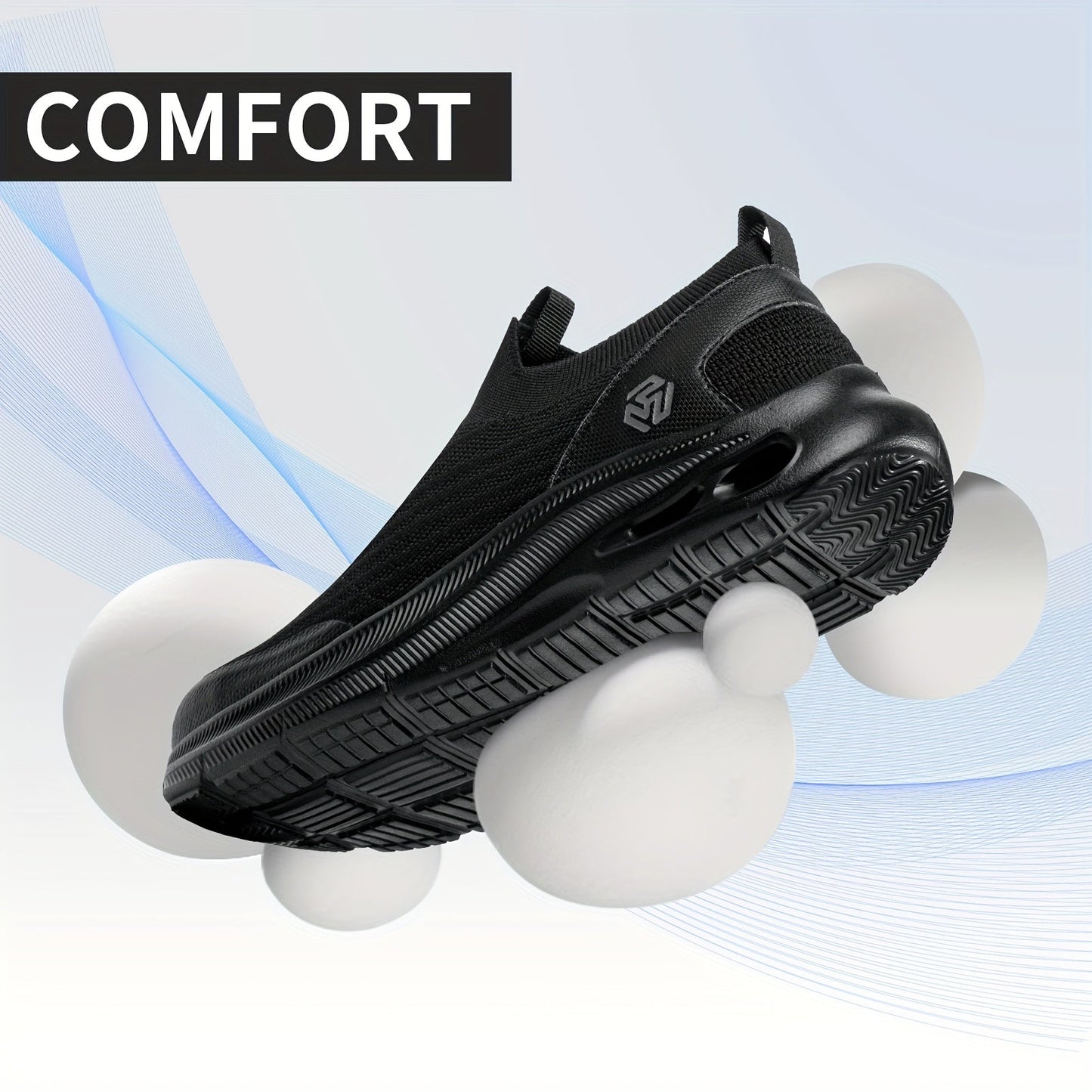 Steel Toe Work Shoes for Men Slip-On Lightweight Safety Sneakers Puncture-Resistant Non-Slip Loafers Black Grey Blue Sizes US 5.5-14