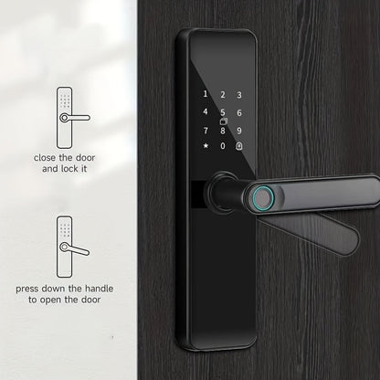Smart Door Lock Fingerprint Keyless Entry – WiFi App Control, Numeric Keypad, Biometric Fingerprint, Wide-Angle Camera Option, 4-in-1 & 7-in-1 Models for Home, Rental, Office & Hotel
