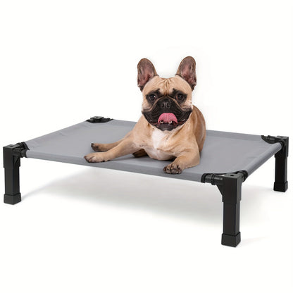 Cooling Elevated Dog Bed Raised Cot with Breathable Mesh and Metal Frame - Washable Portable Dog Cot with No-Slip Feet for Indoor and Outdoor Use, Multiple Sizes and Colors Available