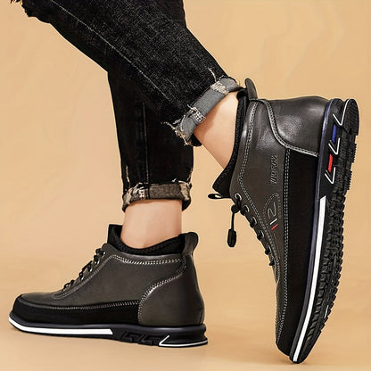 Men's High Top Business Casual Dress Shoes – Lace-Up Formal Oxford Sneakers for Office & Suit, 13 Colors, US Sizes 6.5–13.5