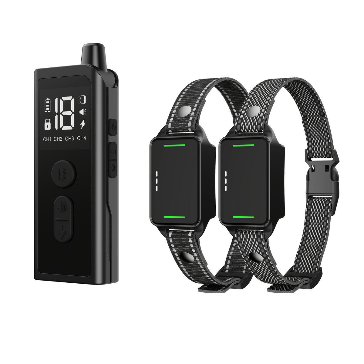 Dog Training Collar with Remote – Rechargeable E-Collar with Shock Vibration Buzz Modes, 2.4G Wireless Remote, USB Charging, Safe & Effective Pet Trainer for Small Medium Large Dogs, 1pc & 2pc