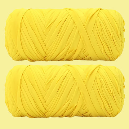 T-Shirt Fabric Yarn 400g (2 x 200g) Chunky Cotton Blend in 49 Colors – Soft Thick Yarn for Crochet Baskets, Bags, Rugs, Macrame & Knitting Projects – Beginner-Friendly Craft Yarn