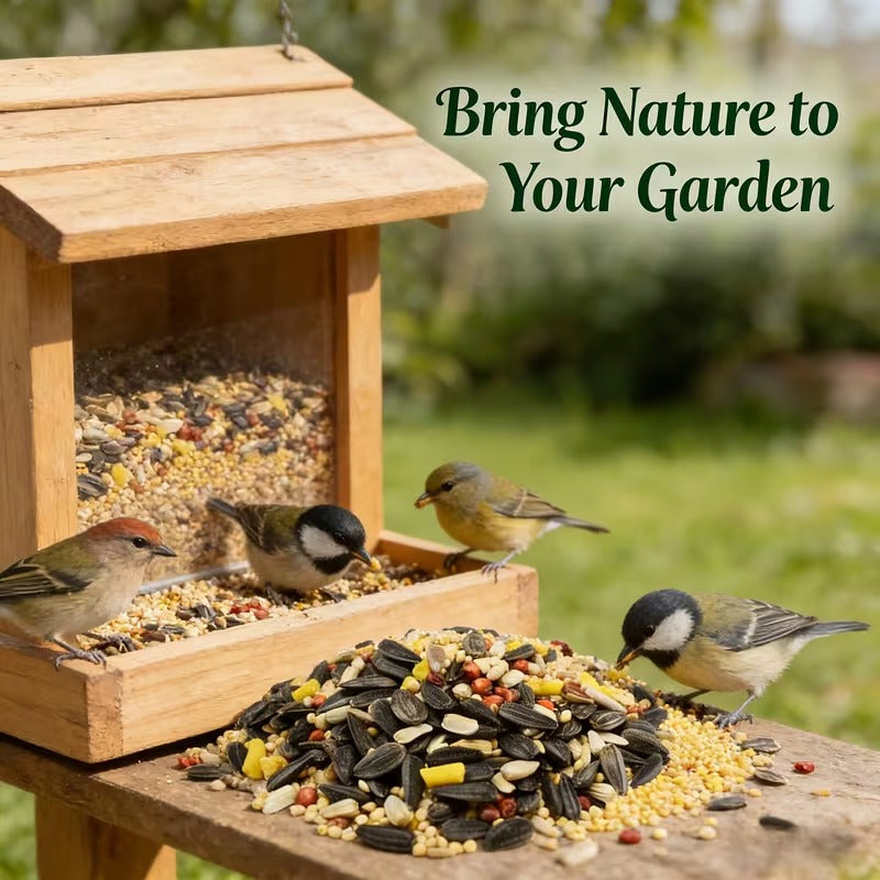 Premium Wild Bird Seed 1 lb No-Filler Songbird Food for Hanging Feeders Lawn Stands Ground Feeders Year-Round Outdoor Bird Feeding Attracts Songbirds
