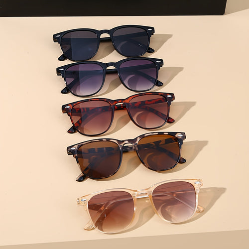 Polarized Round Sunglasses 5 Pack – Unisex UV Protection Polycarbonate Lens Lightweight Frame, Retro Circle Glasses for Women & Men, Fashion Eyewear Bulk Set
