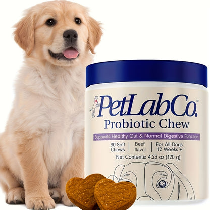 Dog Probiotic Prebiotic Chewable Treats Natural Ingredients Supports Gut Health Digestion Quality of Life - 1 Pack or 3 Pack Best Value