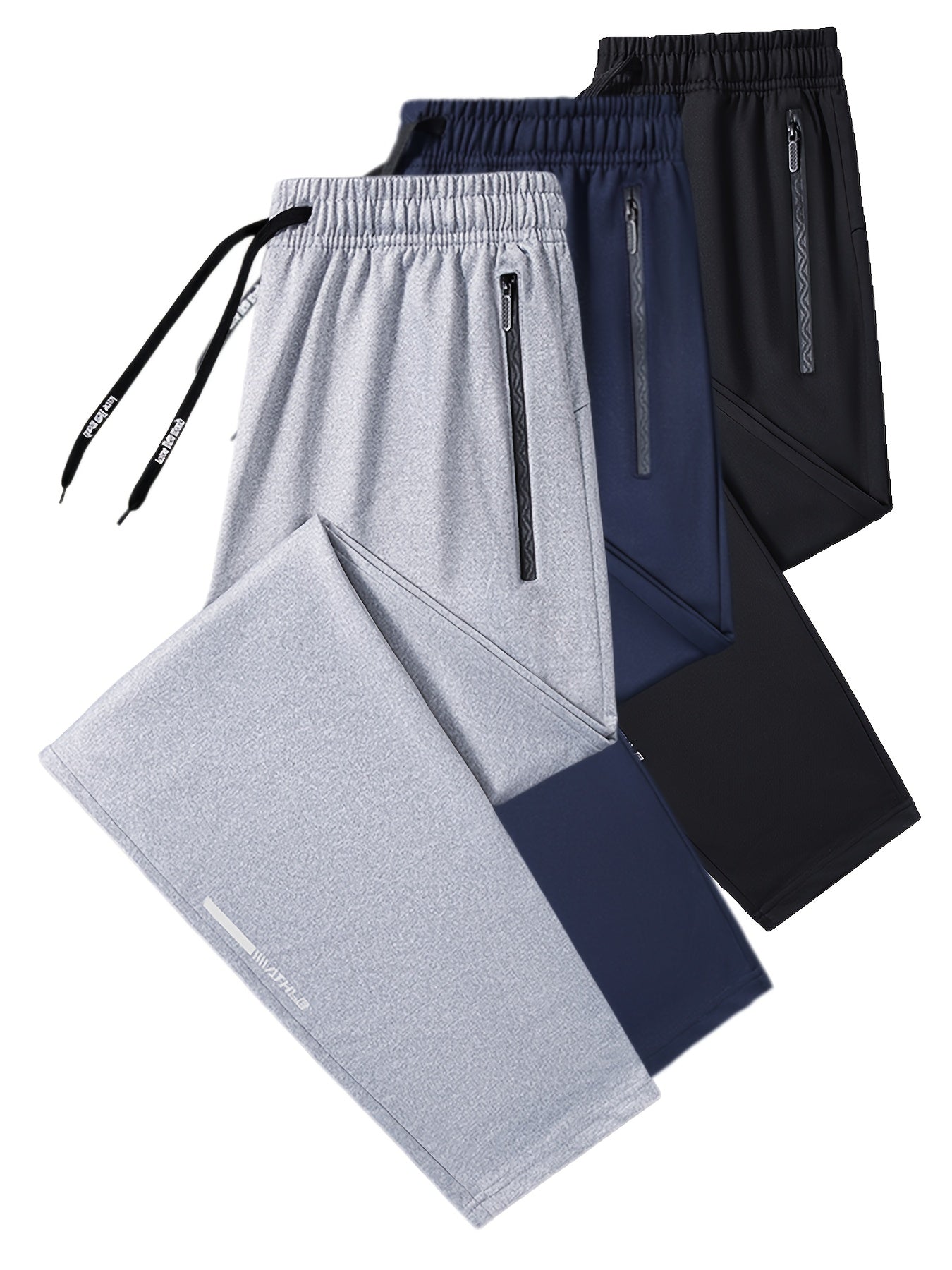 Men's Sweatpants Joggers with Drawstring & Pockets, Regular Fit Cuffed Athletic Track Pants in 95% Polyester for Running Training Spring Fall Daily Wear – Comfortable Sports Trousers for Men