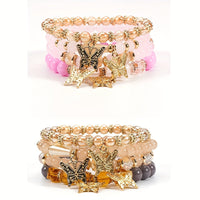 Pink + Golden / 8pcs