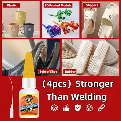 4-Pack Super Fast-Drying Super Glue 20G 10-Second Quick Bond Multi-Purpose Adhesive for Plastic Metal Wood Ceramic Glass – Heavy-Duty Repair & Welding