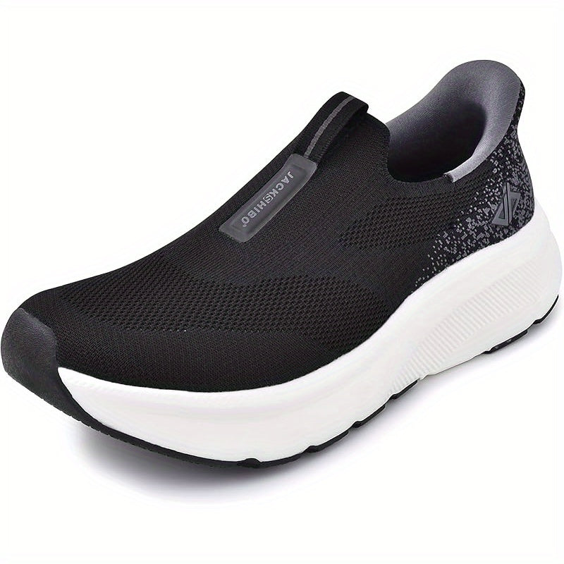 Men's Hands-Free Slip-In Sneakers – Wide Toe Box, Zero Drop Sole, Cushioned Mesh Walking Shoes for Casual & Everyday Wear – Rubber Sole, Pull-On Design (US 8–13.5)