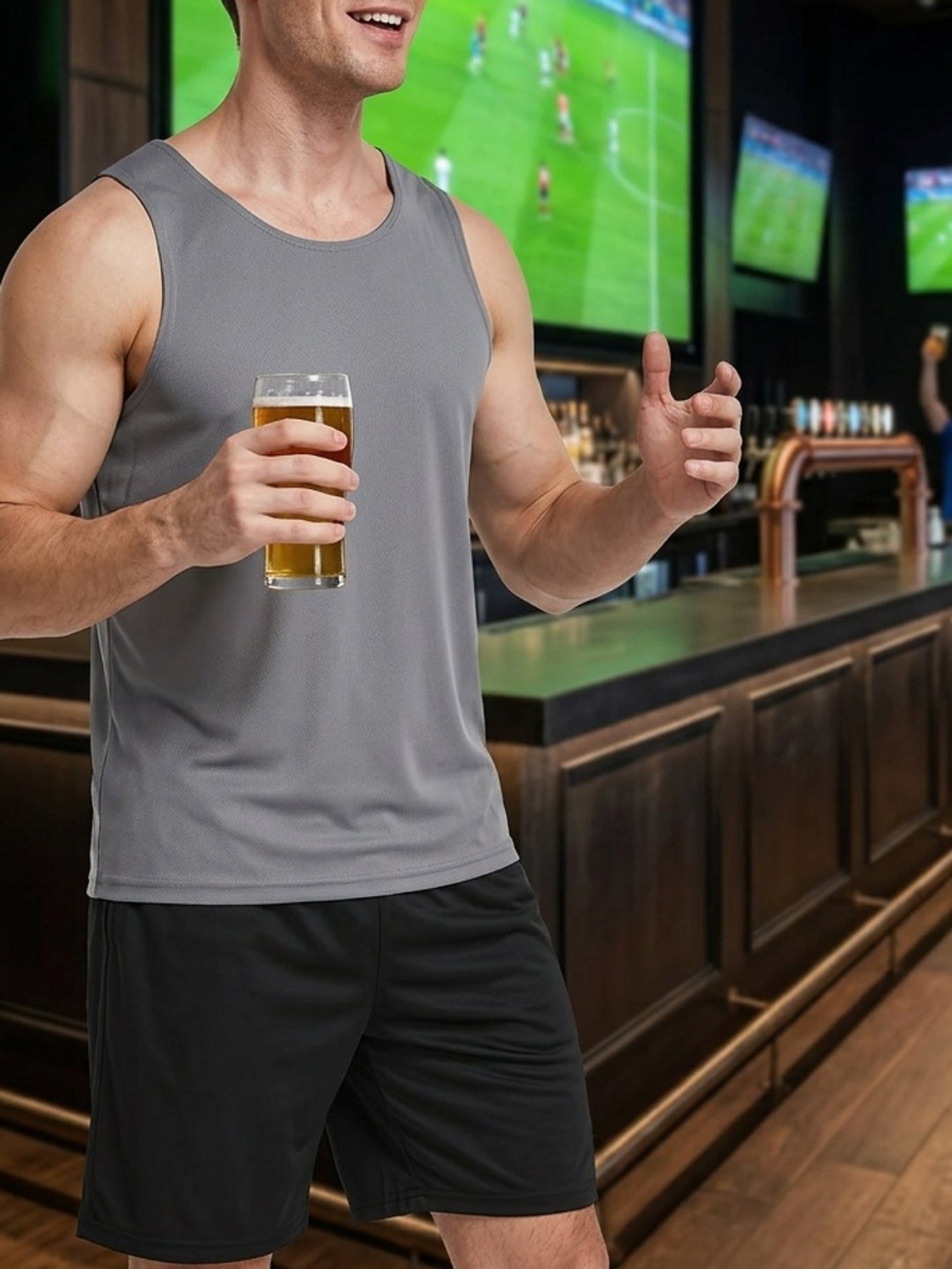 6 Pack Men's Moisture Wicking Tank Tops Sleeveless Gym Shirts Workout Vest for Running Training Hiking Athletic Sports Undershirt S-XXL