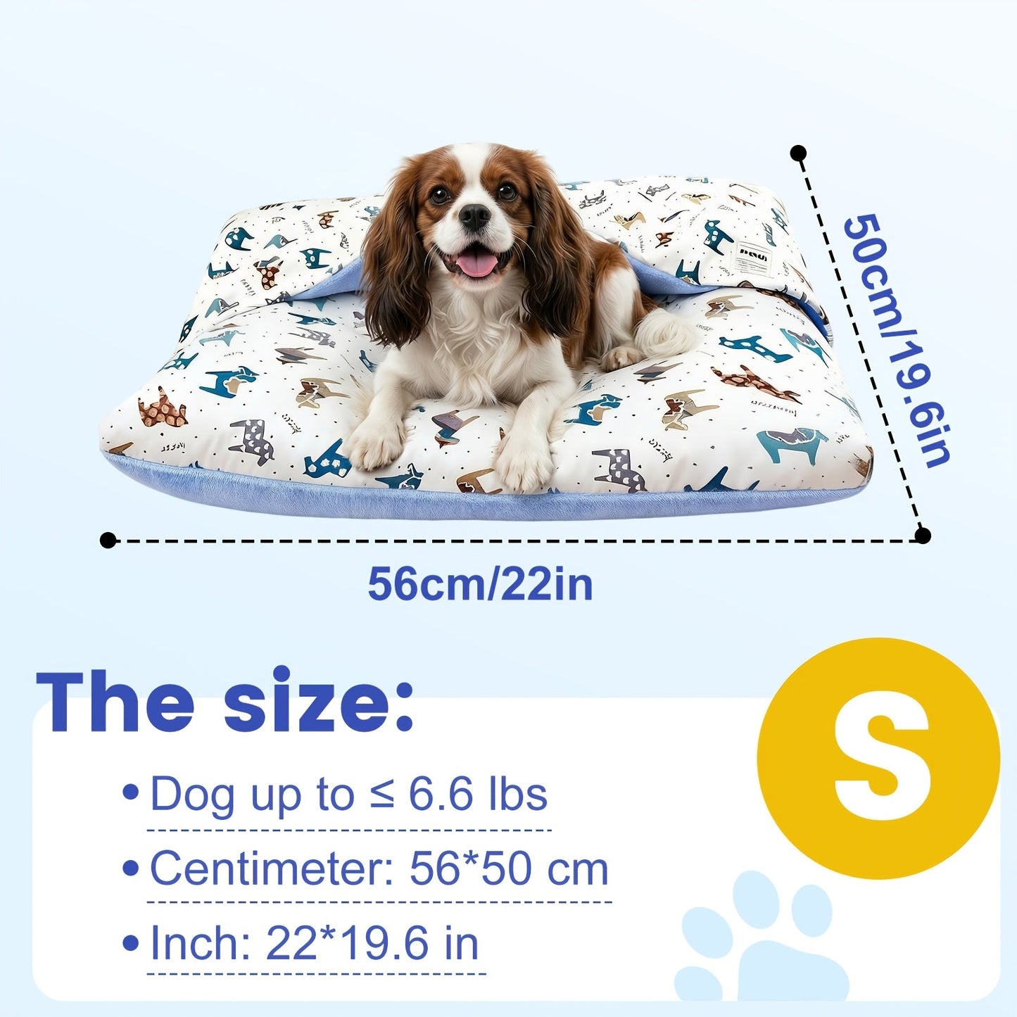 Washable Dog Bed Mat – Breathable Summer Pet Mattress with Removable Cover & Non-Slip Bottom, Cute Animal Patterns, All-Season Crate Pad for Small Medium Large Dogs & Indoor Cats