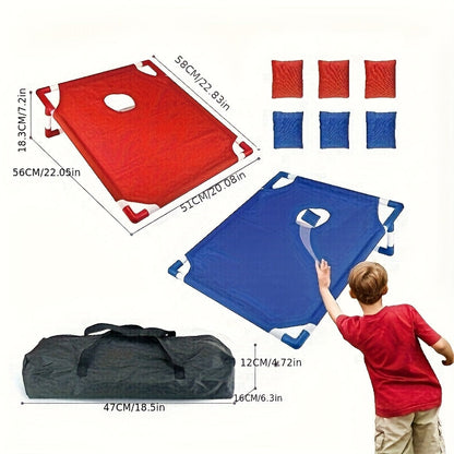 Cornhole Game Set 2 Boards 6 Bean Bags & Carry Bag – Indoor Outdoor Yard Toss Game for Kids & Adults, Backyard Tailgate Beach Camping Party Fun, Birthday Christmas Halloween Gift & Party Supplies