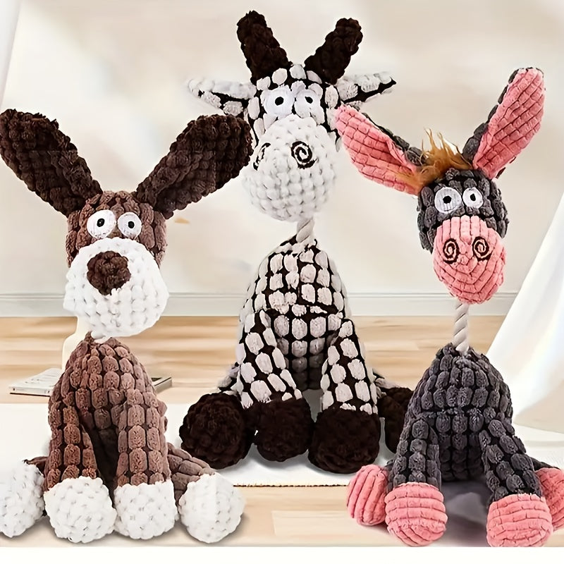 6pcs Squeaky Plush Dog Toys – Cute Animal-Shaped Chew & Teething Set, Interactive Plush Toys for Small & Medium Dogs, Anxiety Relief & Teeth Cleaning, Safe & Durable