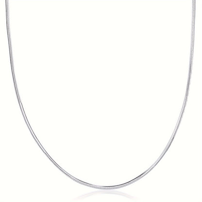 925 Sterling Silver Snake Chain Necklace for Women Men – Flexible Thin Serpentine Link Chain 1mm 2mm Unisex Minimalist Jewelry Gift 16 20 22 24 Inch