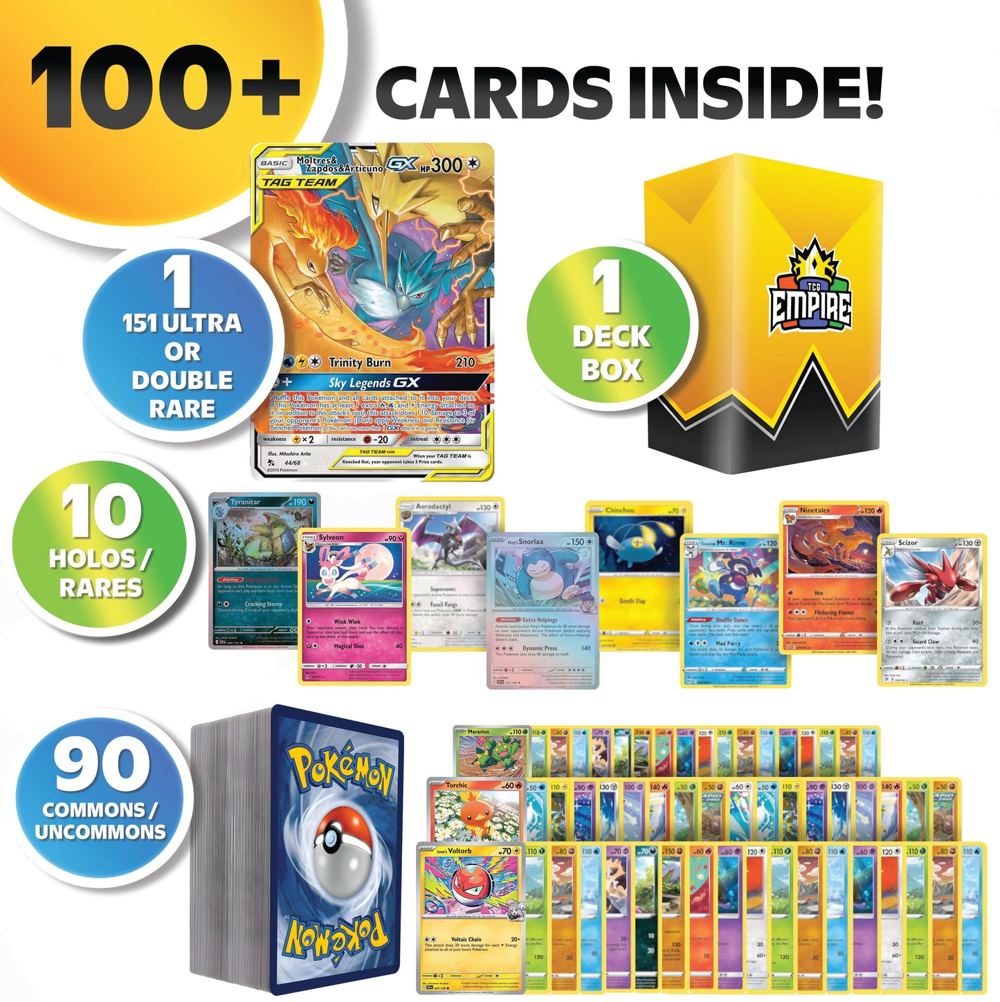 Pokemon 151 Classics Bundle 100+ Authentic TCG Cards – 1 Guaranteed Ultra or Double Rare from Original 151 | Charizard Pikachu Mewtwo | Holos & Rares Included | Gift for Kids & Collectors
