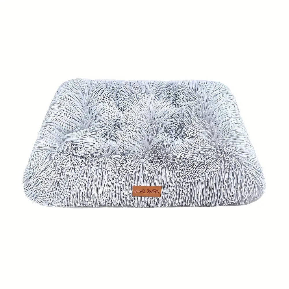 Extra Large Plush Dog Bed & Cat Pad – Thick Warm Polyester Fiber Pet Cushion with Removable Washable Cover, Comfortable Calming Pet Furniture for All Dog Breeds & Cats, Durable Pet Bedding