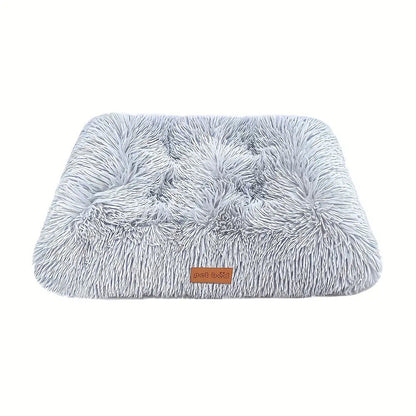 Extra Large Plush Dog Bed & Cat Pad – Thick Warm Polyester Fiber Pet Cushion with Removable Washable Cover, Comfortable Calming Pet Furniture for All Dog Breeds & Cats, Durable Pet Bedding
