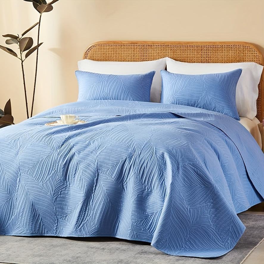 Cooling Summer Quilt Set 2-3 Piece Lightweight Breathable Microfiber Bedspread – Modern Coin Pattern Coverlet Twin Queen King, All Season, Multiple Colors, Holiday Gift for Family