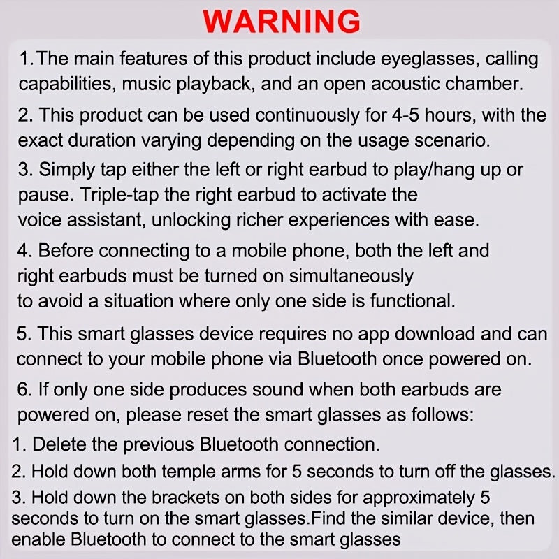Bluetooth Smart Glasses with Touch Controls & Open Ear Audio – Integrated Microphone, Hands-Free Calls & Music, Polarized Lens, Ideal for Outdoor Sports, Driving & Everyday Wear