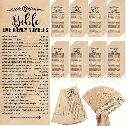 Bible Verse Bookmarks 50 Pack – Inspirational Scripture Brown Paper Bookmarks for Church, Sunday School Supplies, Vacation Bible School, Religious Gifts & Christian Stocking Stuffers