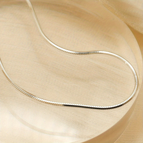 925 Sterling Silver Snake Chain Necklace for Women Men – Flexible Thin Serpentine Link Chain 1mm 2mm Unisex Minimalist Jewelry Gift 16 20 22 24 Inch
