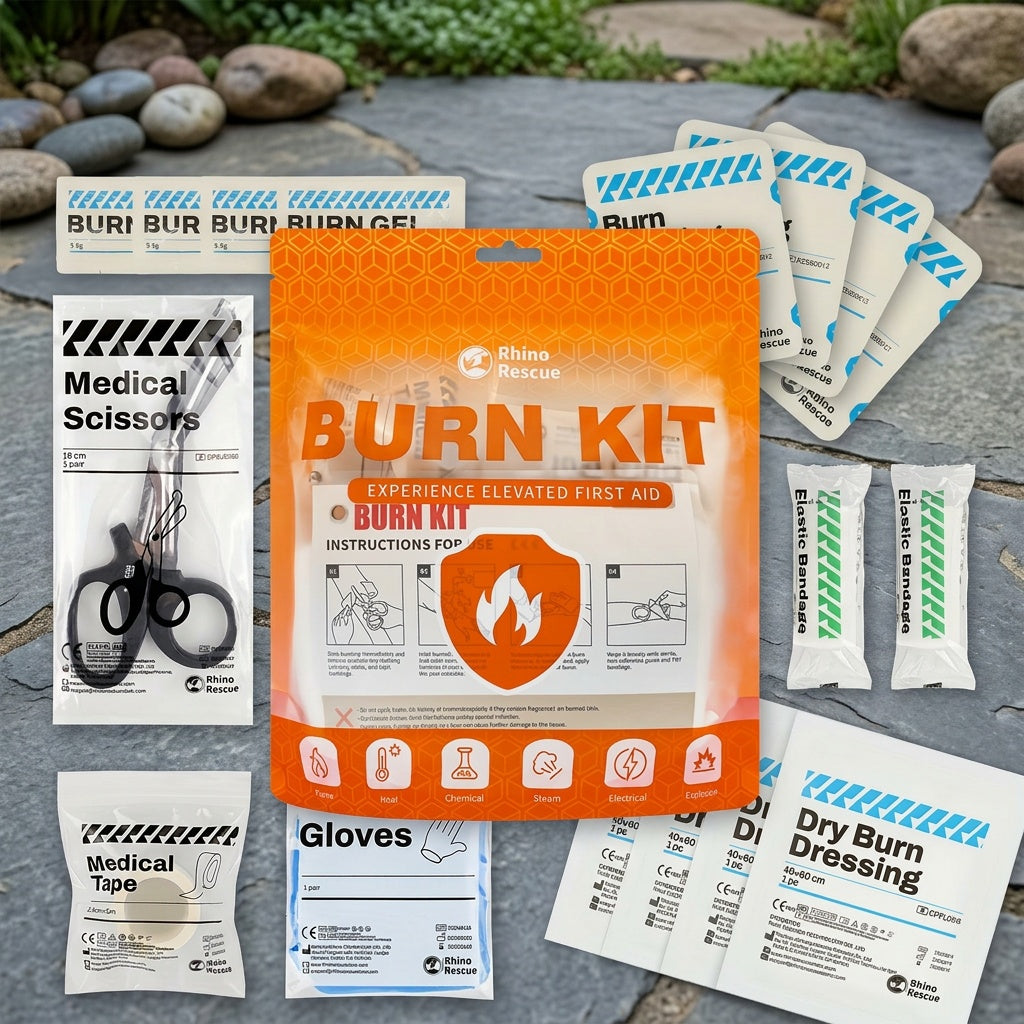 Burn Dressing Kit Emergency First Aid Burn Care Treatment Sterile Hydrogel Burn Wound Dressing for Home Outdoor Camping Workplace Safety Burn Relief Kit Adults Kids