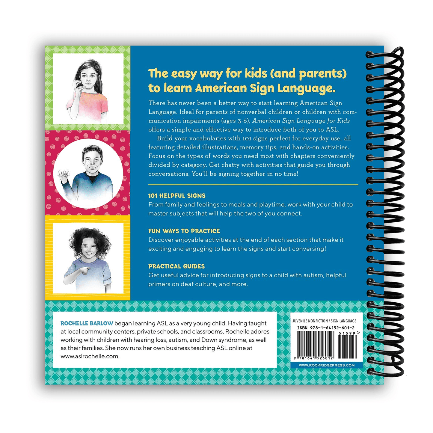 American Sign Language for Kids Spiral Bound – 101 Easy ASL Signs for Nonverbal Communication | Ages 3-6 | Autism Support, Deaf Culture & Parent-Child Learning Guide, 176 Pages