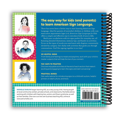American Sign Language for Kids Spiral Bound – 101 Easy ASL Signs for Nonverbal Communication | Ages 3-6 | Autism Support, Deaf Culture & Parent-Child Learning Guide, 176 Pages