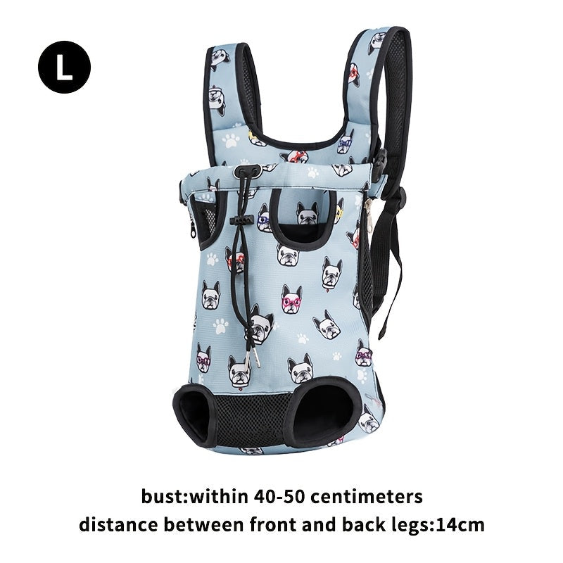 Hands-Free Pet Backpack Carrier for Cats & Small Dogs – Breathable Mesh Harness with Adjustable Shoulder Straps, Outdoor Travel Bag for Hiking, Cycling & Park Walks, Perfect Halloween & Christmas Gift