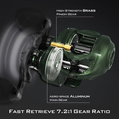 Heavy Duty Fishing Reel High Speed Gear Ratio Aluminum Alloy Saltwater Freshwater Spinning Reel Left Right Hand for Experienced Anglers Big Fish