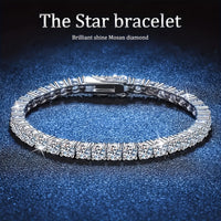 50-Piece Synthetic Gemstone Tennis Bracelet