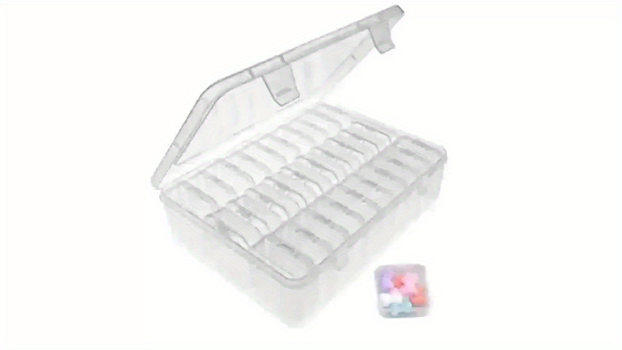 30-Piece Mini Bead Storage Set – Transparent Plastic Hinged Lid Containers for DIY Crafts, Jewelry Making, Beads, Findings & Handicraft Supplies | Christmas & Halloween Gift | Velora