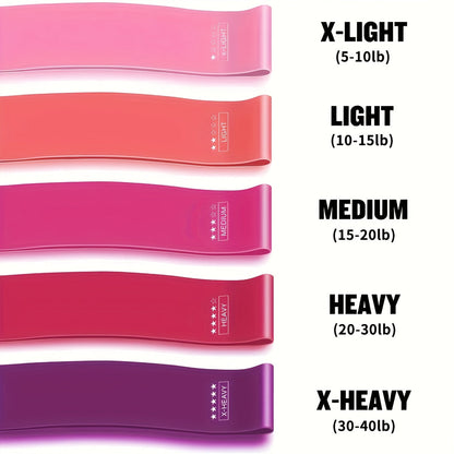Resistance Bands Set 10-11 Piece TPE Loop Bands for Women – Full Body Workout Kit for Yoga, Pilates, Gym & Weight Training, Heavy-Duty Exercise Bands for Deep Squat & Stretching, Pink with Storage Bag