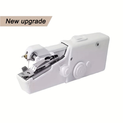 Portable Cordless Mini Sewing Machine with Accessory Kit – Lightweight Handheld Stitching Tool for Beginners Quick Fabric Repairs Hemming and DIY Crafts in White or Black